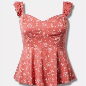 Challis Peplum Corset Top Torrid women’s Size 2